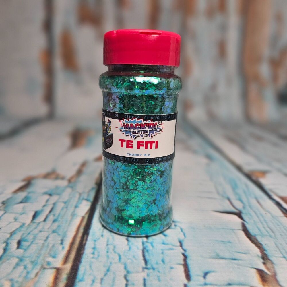Hack’d™ Glitter Te Fiti Chunky Mix – Turquoise Hex Craft Glitter 100mL Shaker –